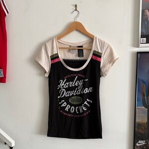 Harley Davidson y2k Vintage Crop tee 🩷